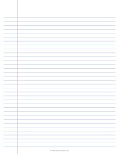 College Ruled Paper Template