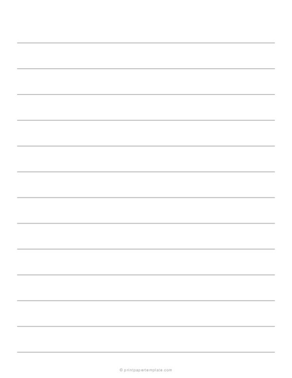 3/4" Lined Notes Template