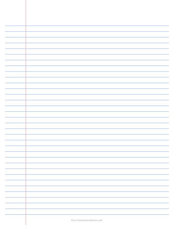College Ruled Paper