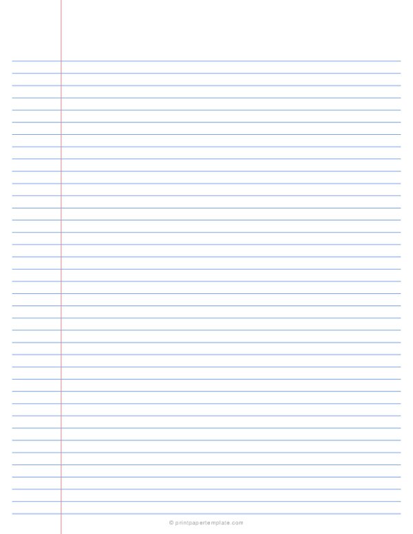 Narrow Ruled Paper