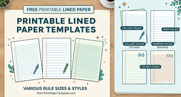 Printable Lined Paper Templates